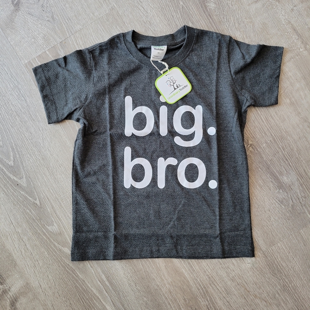 New unordinary toddler heather gray big brother